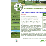 Screen shot of the British Association of Golf Course Constructors website.