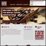 Screen shot of the British Coffee Association website.
