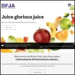 Screen shot of the British Fruit Juice Association website.