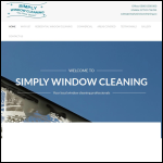 Screen shot of the Simply Window Cleaning website.