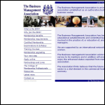 Screen shot of the The Business Management Association website.