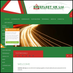 Screen shot of the Safefleet UK Ltd website.