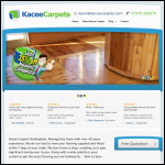 Screen shot of the Kacee Carpets website.
