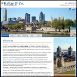 Screen shot of the Hallas & Co website.