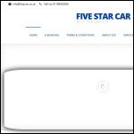 Screen shot of the 5 Star Cars Reading website.