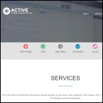 Screen shot of the Active Internet Marketing (UK) website.