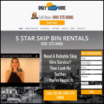 Screen shot of the Only Skip Hire website.