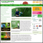 Screen shot of the Gardener Services London website.