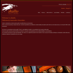 Screen shot of the Aballu Artisan Chocolatier website.