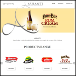 Screen shot of the Ashanti Drinks Ltd website.