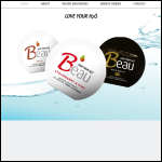 Screen shot of the Beau Drinks website.