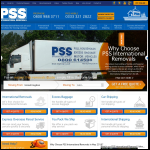 Screen shot of the PSS International Removals website.