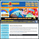 Screen shot of the About2Bounce Mansfield website.