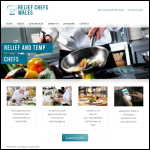 Screen shot of the Relief Chefs Wales website.