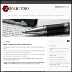 Screen shot of the AS Solicitors website.