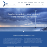 Screen shot of the Offshore Renewables Institute website.