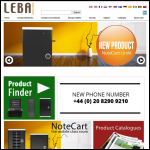 Screen shot of the Leba Innovation UKL Ltd website.