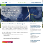 Screen shot of the Wind Towers (Scotland) Ltd website.