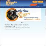 Screen shot of the Engaging Eyes website.