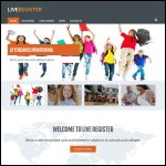 Screen shot of the Live Register Ltd website.