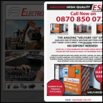 Screen shot of the Electro Services Ltd website.