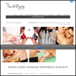 Screen shot of the The Tan & Beauty Salon website.