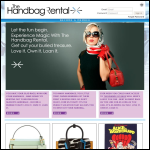 Screen shot of the The Handbag Rental website.