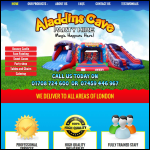Screen shot of the Aladdins Cave Bouncycastle and Party Hire website.