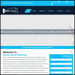 Screen shot of the Daniel Scott Roofing website.
