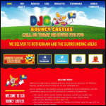 Screen shot of the DJB Bouncy Castles website.