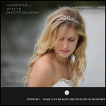 Screen shot of the Vanessa J White Photography website.