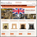 Screen shot of the Bespoke Marble Fireplaces website.