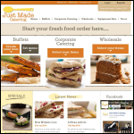 Screen shot of the Just Made Catering website.