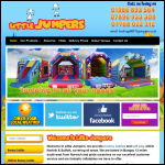 Screen shot of the Little Jumpers website.