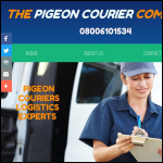 Screen shot of the The Pigeon Courier Company website.