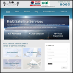 Screen shot of the R&G Satellite Services website.