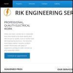 Screen shot of the RIK Engineering Services website.