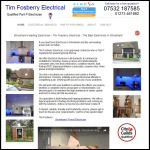 Screen shot of the Tim Fosberry Electrical website.