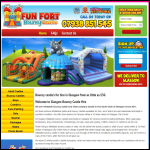 Screen shot of the Glasgow Bouncy Castles website.
