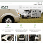 Screen shot of the DMR Motorhome Body Repair Specialists website.