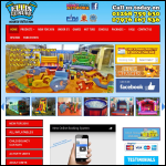 Screen shot of the Ellis Leisure Bouncy Castles website.