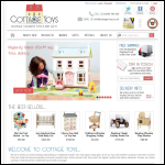 Screen shot of the Cottage Toys website.