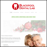 Screen shot of the Blackpool Dental Lab website.