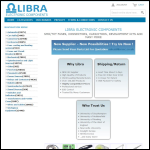 Screen shot of the Libra Electronic Components website.