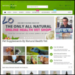 Screen shot of the Natural Health Vet website.