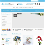 Screen shot of the Artificial Flowers website.