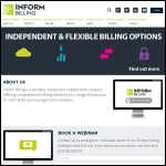 Screen shot of the Inform Billing Solutions Ltd website.