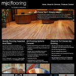 Screen shot of the MJC Flooring website.