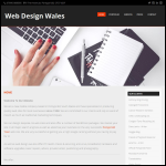 Screen shot of the Web Design Wales website.