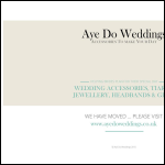 Screen shot of the Aye Do Weddings website.